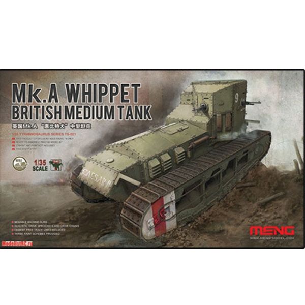 Модель сборная: танк, Mk.A WHIPPET 1/35, Meng TS-021
