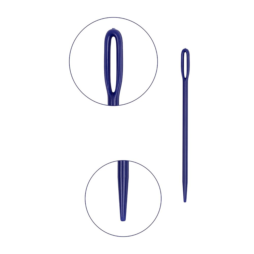 Иглы ручные для вязаных изделий, 2 шт, синие, Gamma N-009