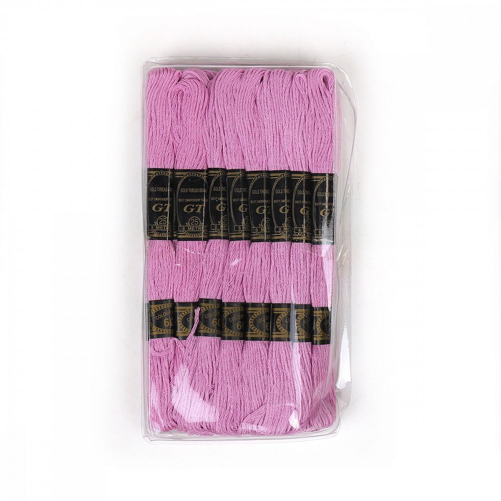 Мулине Ideal, цв.608 розовый, 24 мотка по 8 метров