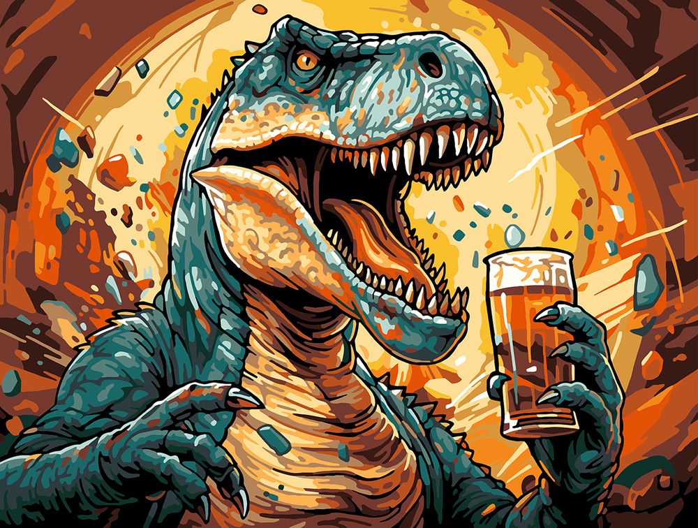 Картина по номерам Фрея PNB/PM-278, Пивозавр, 40х30 см