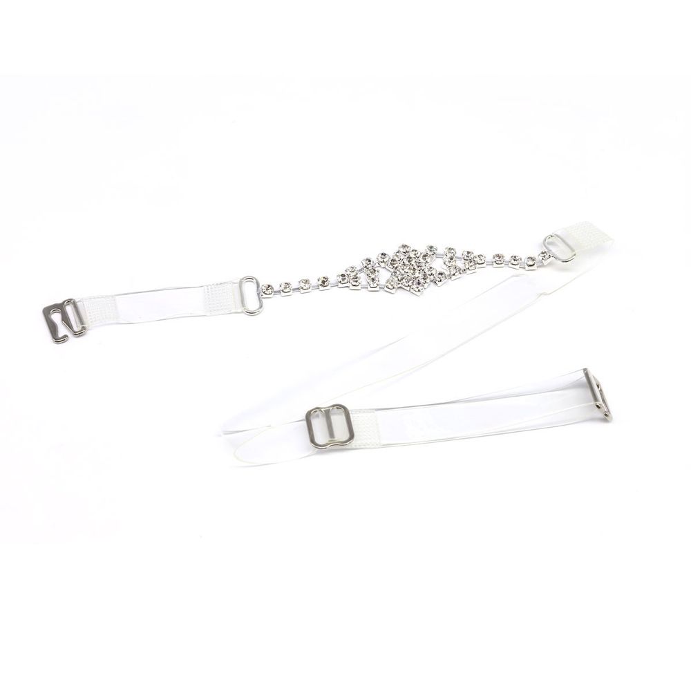 Бретели для бюстгальтера силиконовые со стразами №7, 10 мм, 2 шт, Hobby&Pro /TOS/