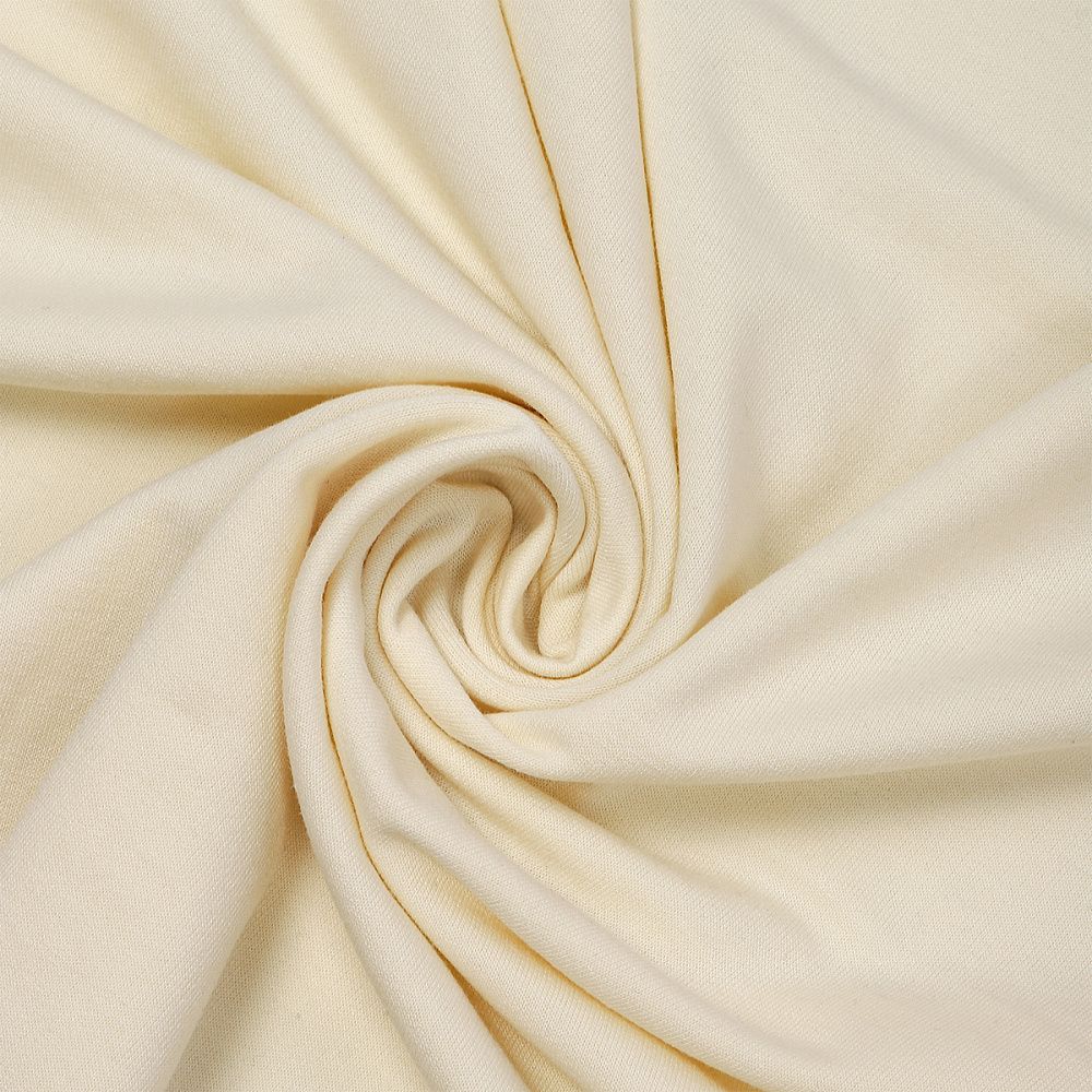 Футер 2-нитка петля поливискоза стрейч 220 г/м², 160 см / 3 метра, ФУТ2Х.TBY.ПЭ-ВИС.S801.3, цв.S801 молочный