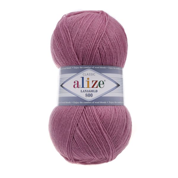 Пряжа Alize (Ализе) Lana Gold 800 / уп.5 мот. по 100 г, 800м, 028 роза A