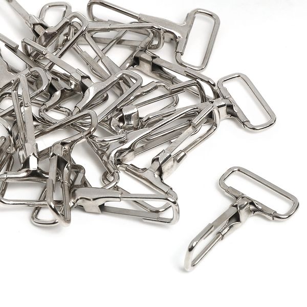 Карабин металл 20.0 мм (in), JX.79840, цв. никель, уп.100 шт