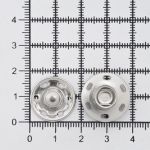 Кнопка пришивная металл ⌀19.0 мм (никель), 20 шт