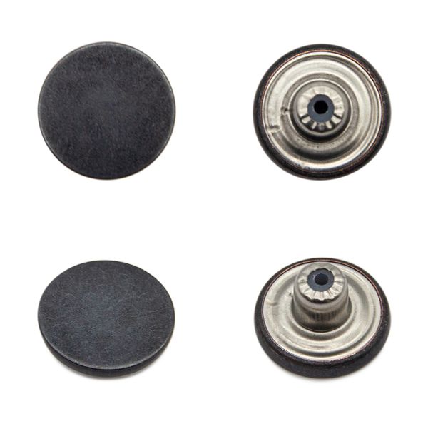 Пуговицы джинсовые ⌀17 мм, фиксированная ножка, гладкая, оксид, ≈100 шт, New Star