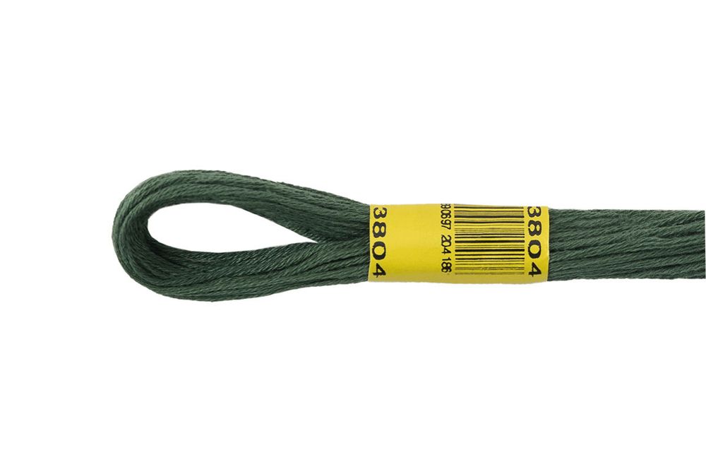 Мулине ПНК им.Кирова цв.3804 хаки-зеленый, Россия, 24 мотка по 8 метров