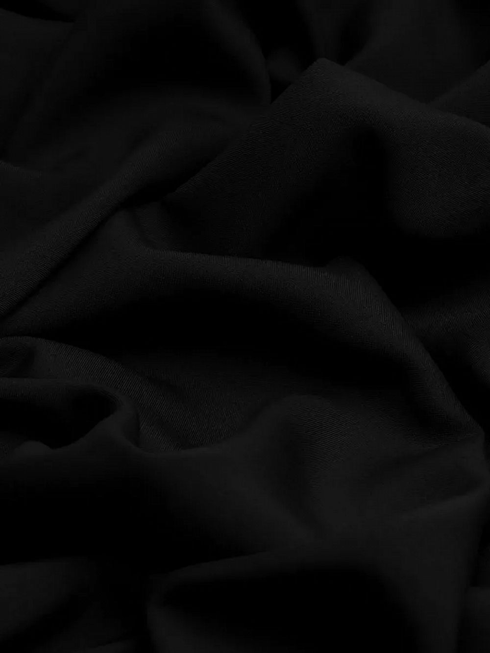 Штапель 110 г/м², 145 см / 25 метров, TBY-Vi-30-12, цв.12 черный