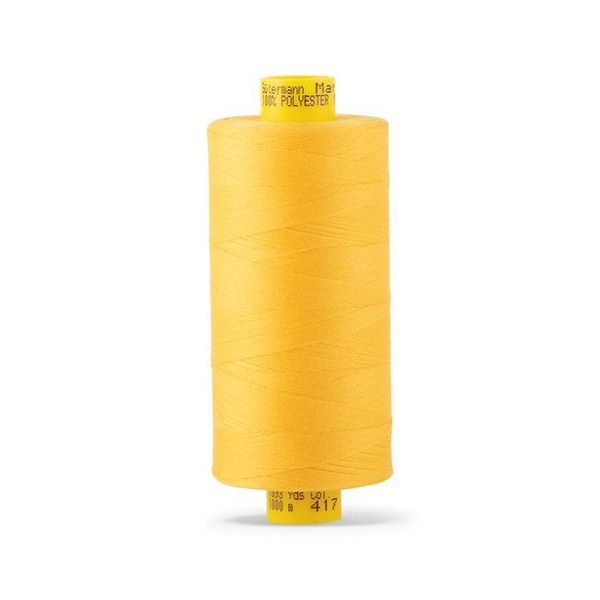 Нитка универсальная Gutermann Mara 120/2, 1000 м, 700207, 417 одуванчиковый, 1 катушка