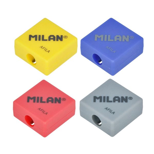 Точилка пластиковая Afila 1 отверстие 32 шт, ассорти 20140932, Milan