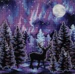 Набор для вышивания нитками Panna PS-7413, Звездная ночь, 21х21 см