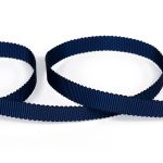 Лента репсовая (в рубчик) с зубчатым краем 10.0 мм, 25±1 метров, 370 т.синий, Gamma PTGR-10