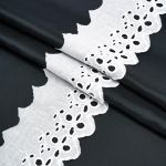 Кружево шитьё х/б 73 мм / 3.4 метра, цвет неотбеленный
