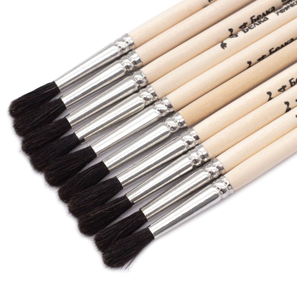 Кисть белка круглая (ученическая) №4,10 шт