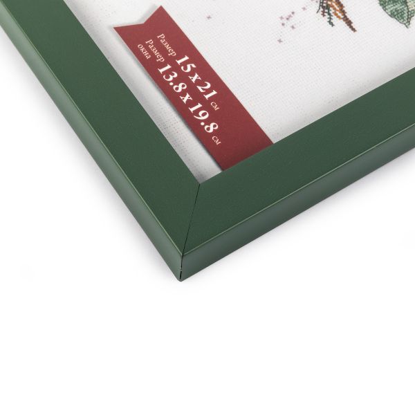 Рамка для картины (фото) пластик с оргстеклом 15х21 см, оливковый, Gamma ПРК-20