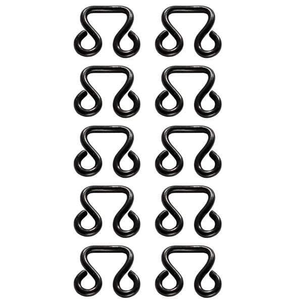 Крючки пришивные 15 мм, чер.никель мет, 10 шт