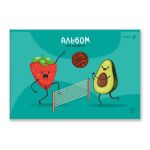 Альбом для рисования выбор.лак, 100 г/м², A4 29.5х20.2 см, 32 л. на скобе 5 шт, 01708 Фруктовый фитнес, Светоч А257