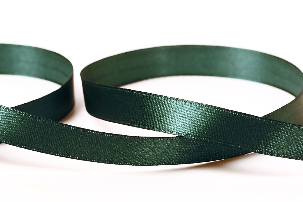 Лента атласная 1-сторонняя 12.0 мм / 33±2 метра, №036 т-изумрудный, в термоплёнке, Gamma