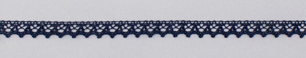 Кружево вязаное (тесьма) 08 мм, т.синий, 30 метров, IEMESA