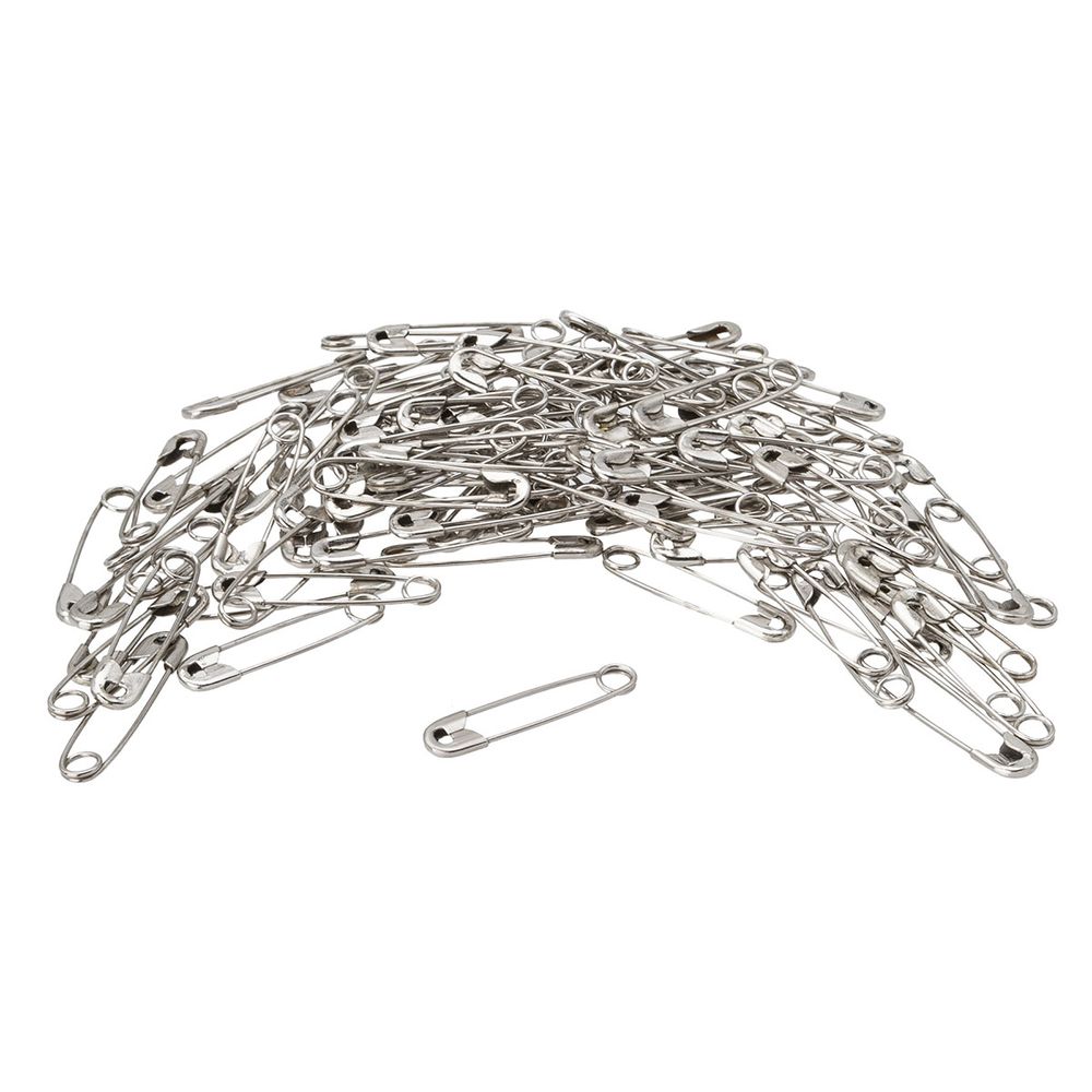 Булавки английские l=28 мм, никель, 100 шт, С-56