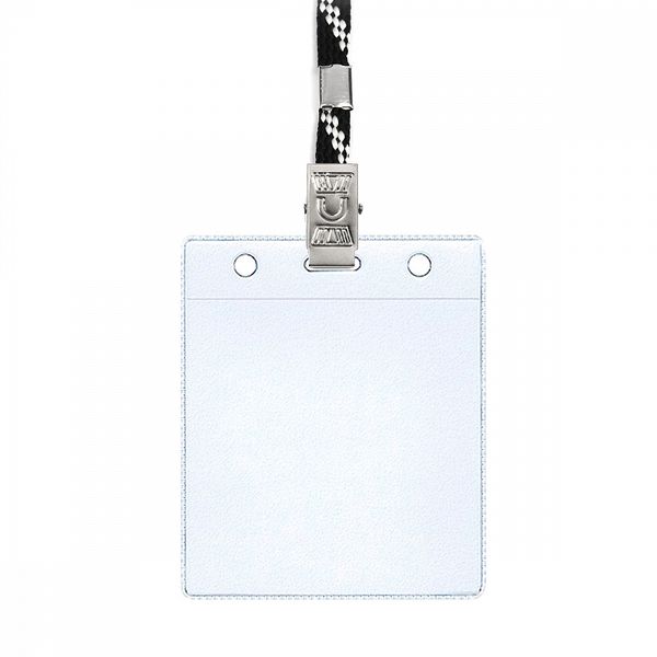 Держатель для бейджика с пружиной цв.никель+ клипса уп.50 шт, 985966