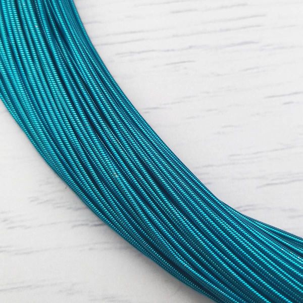 Канитель жесткая 1 мм, 5±0.1 г, голубой, КЖ006НН1