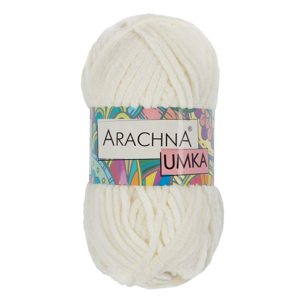 Пряжа Arachna Umka / уп.5 мот. по 100 г, 120 м, 02 молочный