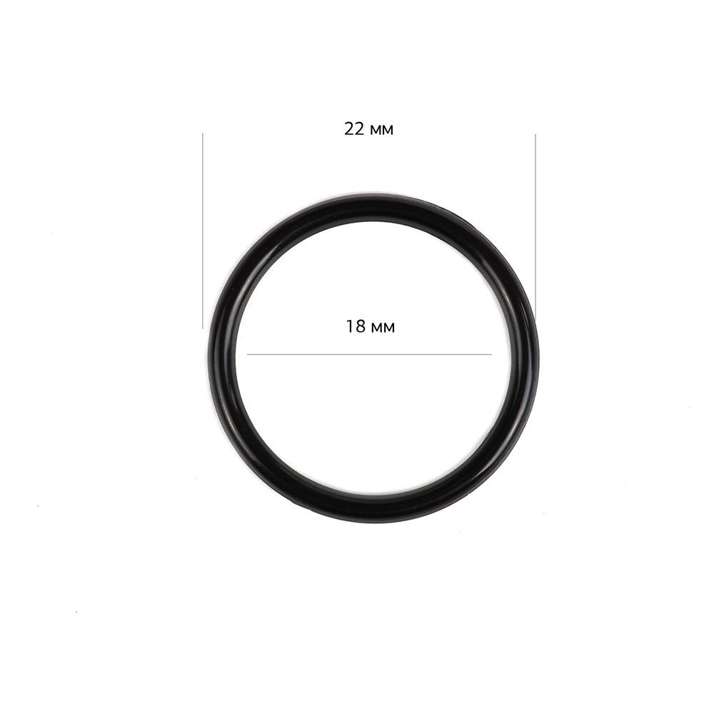 Кольца для бюстгальтера пластик ⌀20.0 мм, черный, 100 шт