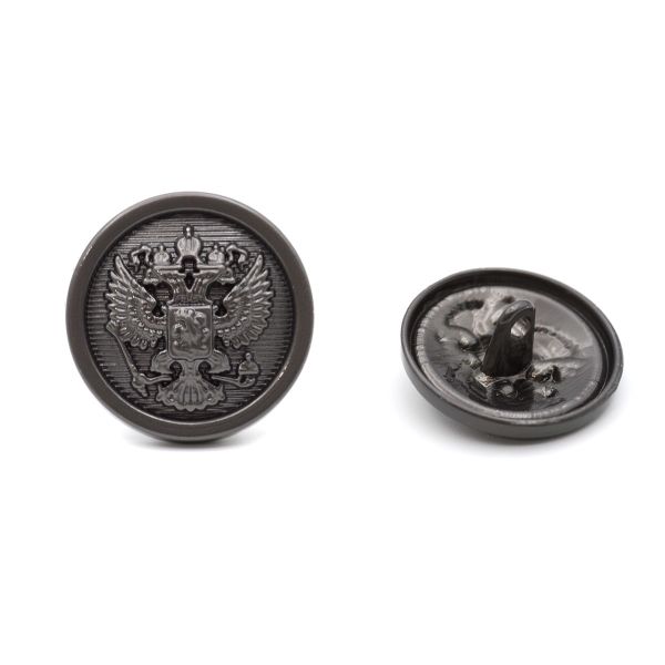 Пуговицы на ножке 32L (20мм), металл (m.nickel (матовый черный никель)), 12 шт, ME354