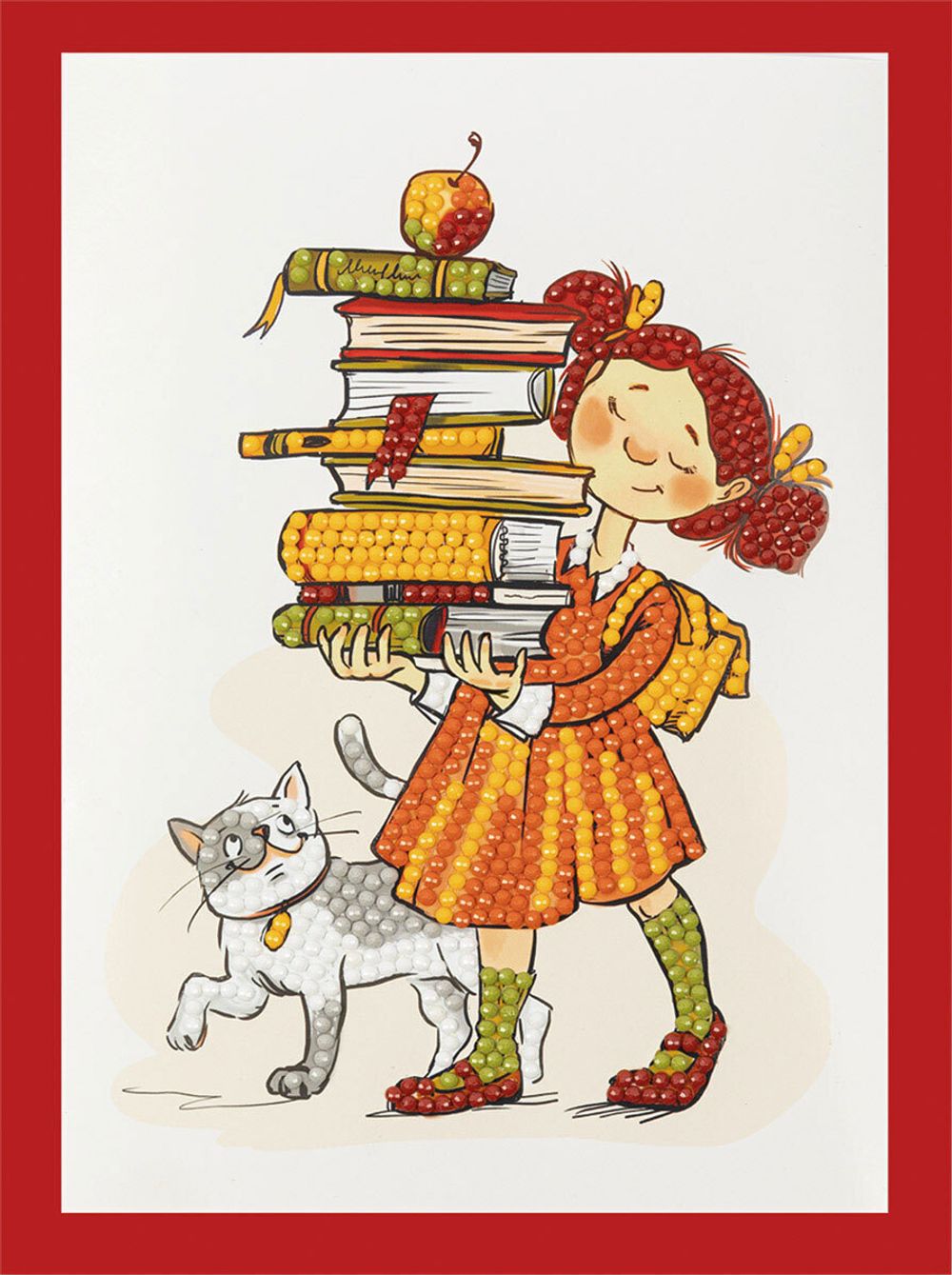 Алмазная (кристальная) мозаика Фрея, Школьница, 14х19.5 см