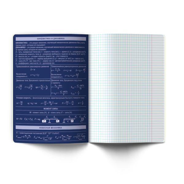 Тетрадь со справочным материалом Золотые главы, тисн.золот.фольгой, A5 48 л. на скобе 65 г/м², белизна 100% 10 шт клетка, 01853 Золотые главы Физика, Светоч Т286