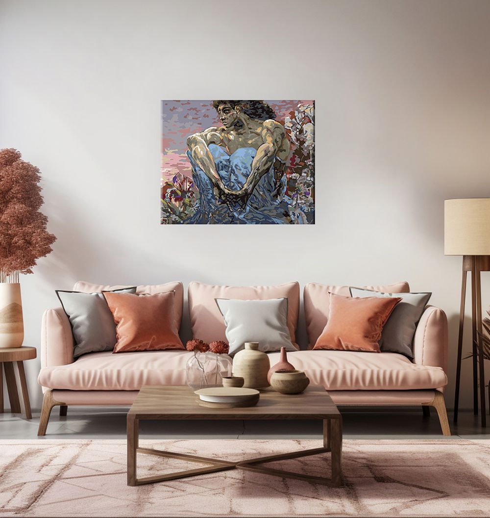 Картина по номерам Фрея GTG-PNB/PL-201, По мотивам картины Врубеля М. А. «Демон (сидящий)». 1890. Фрагмент, 50х40 см