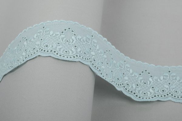 Кружево шитьё 54 мм / 10 м, ±0.2 м, Турция ментоловый, Gamma GYEM-5401