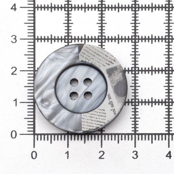 Пуговицы 4 прокола 44L=28 мм, пластик, col.C серый, 36 шт, CN2818