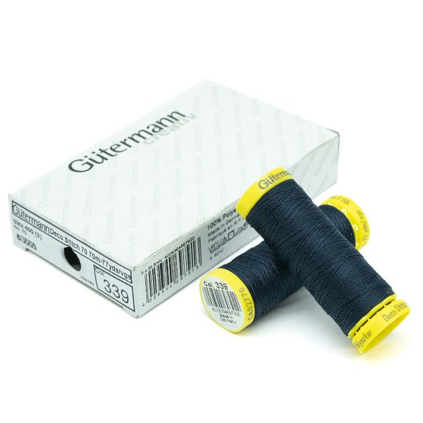 Нитки отделочные Gutermann Deco Stitch 70, 70м, 339 т.чернильно-синий, 5 катушек