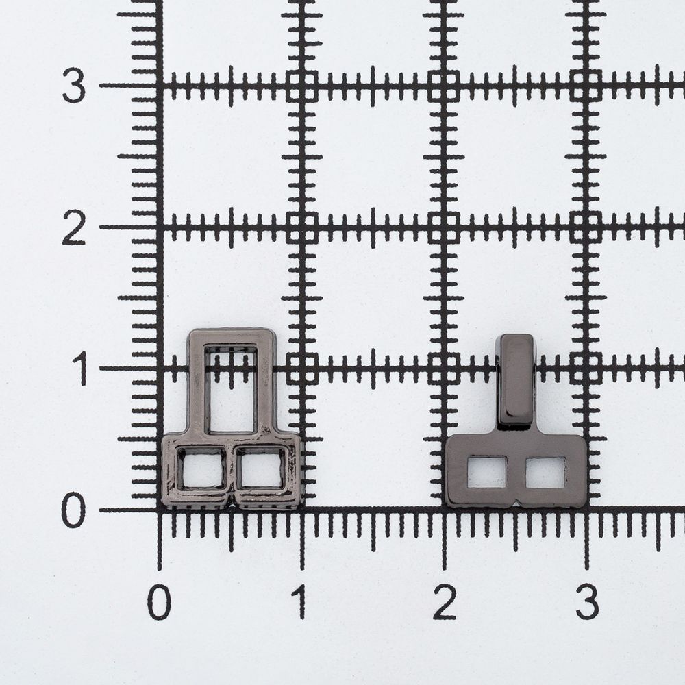 Крючки пришивные декоративные 10 мм, чер.никель, 20 шт