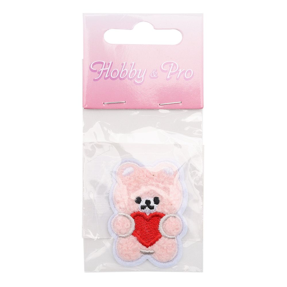 Термоаппликация Мишка с сердцем, 3.3х4.5cm, Hobby&Pro