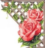 Набор для вышивания нитками Нитекс, Ветвистая красная роза 32х32 см