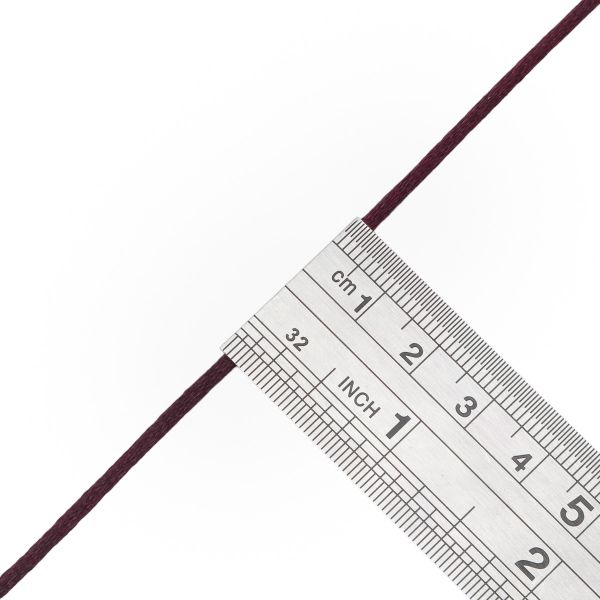 Шнур атласный корсетный ⌀2.0 мм / 45.7 метров, 25 коричневый