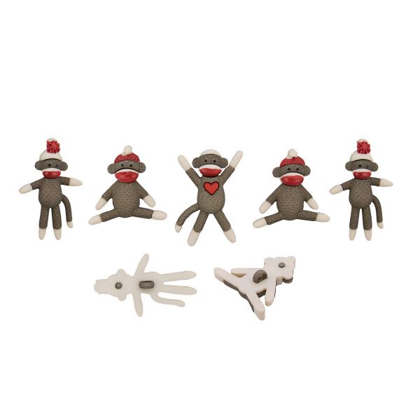 Украшения декоративные пуговицы Фигурки Обезьянки Dress It Up 7681