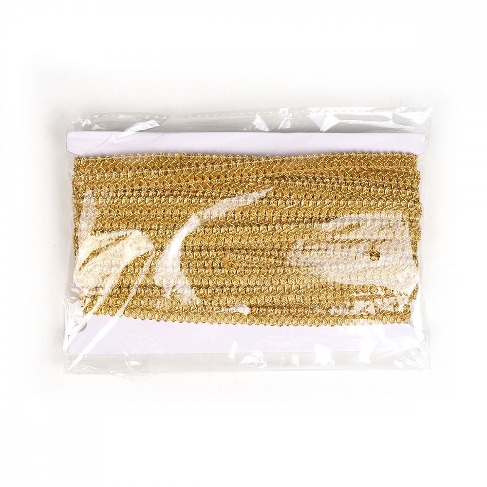 Тесьма отделочная 10 мм, 900 цв.золото уп.13.71м