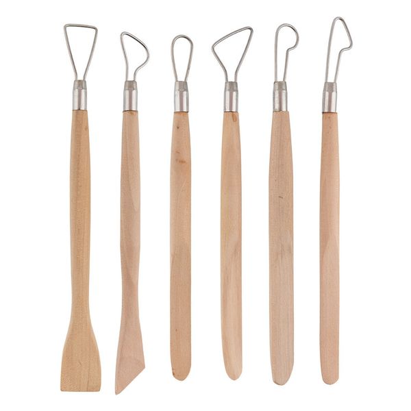 Набор стеков скульптурных с петлей VSK-06 3х6 шт, дерево+нержав.сталь, Vista-Artista