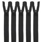 Молния спираль (витая) Arta Т5 (5 мм) 1 зам., разъем., 80 см, с реверсным замком, цв. 580 черный, уп.5 шт