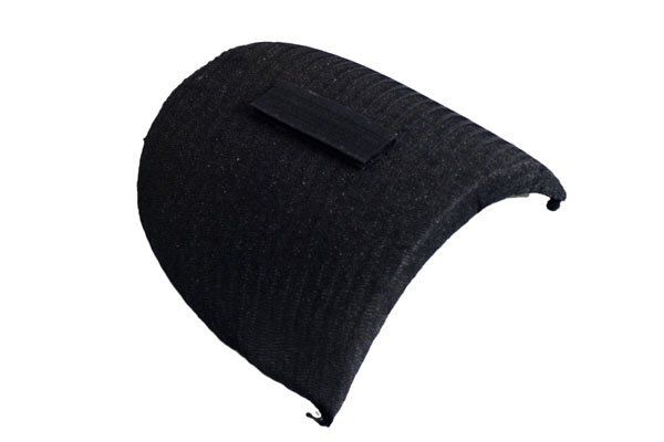 Плечевые накладки (подплечники) втачные на липучке 120х165х16 мм, Вк-16 черный, 50 пар