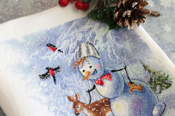 Набор для вышивания нитками МП Студия, Чудесная компания, 20х20 см