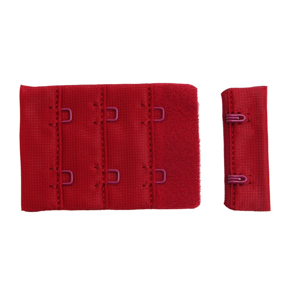 Застежки для бюстгальтера текстильные 2х3, 38 мм, 101 т.красный, 2587, 25 шт, Arta