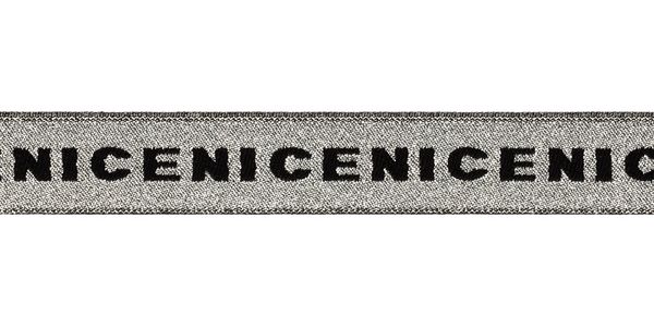 Лента (тесьма) жаккардовая 20.0 мм / 10±0.5 метров, серебро/nice, Gamma TRJ-95