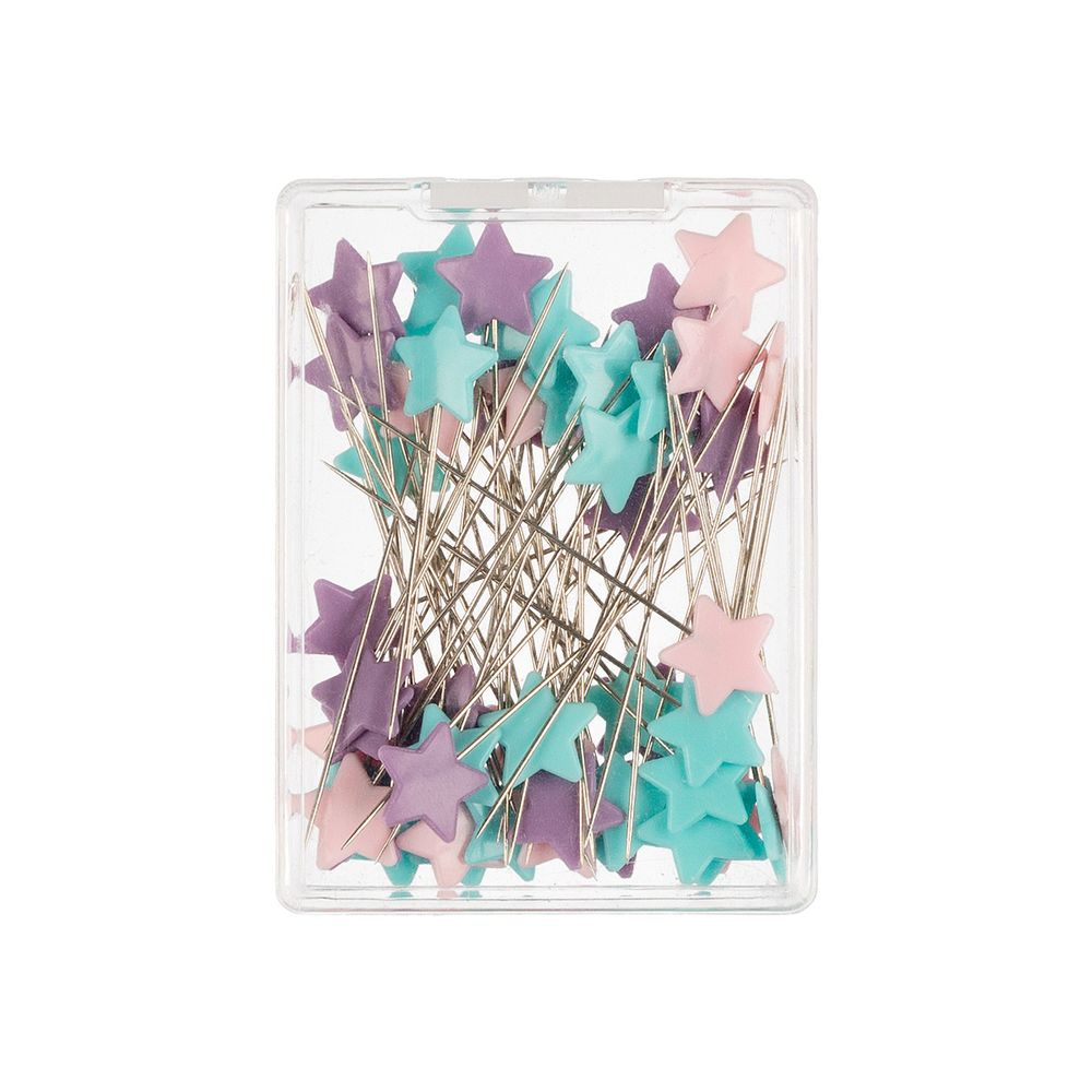 Булавки для квилтинга сталь 46 мм, 60 шт, в пластиковой коробке, Gamma PHP-10