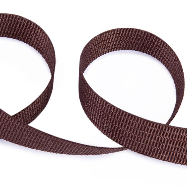 Стропа (ременная лента) 25 мм / 50 метров, [17.73 г/пог.м], 100% п/а, коричневый, Gamma 4с494