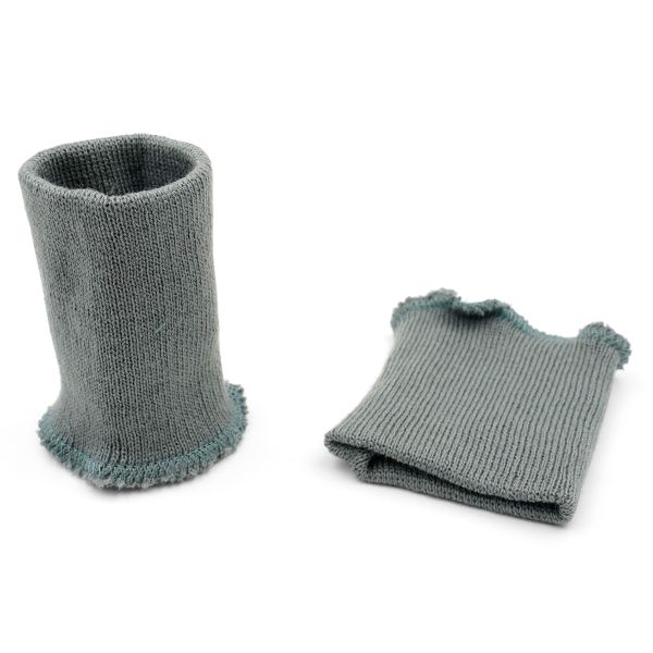 Манжеты трикотажные 8.0х9.5 см, 1 пара, средней плотности 14 кл, 1х1, в-57 металл, серый
